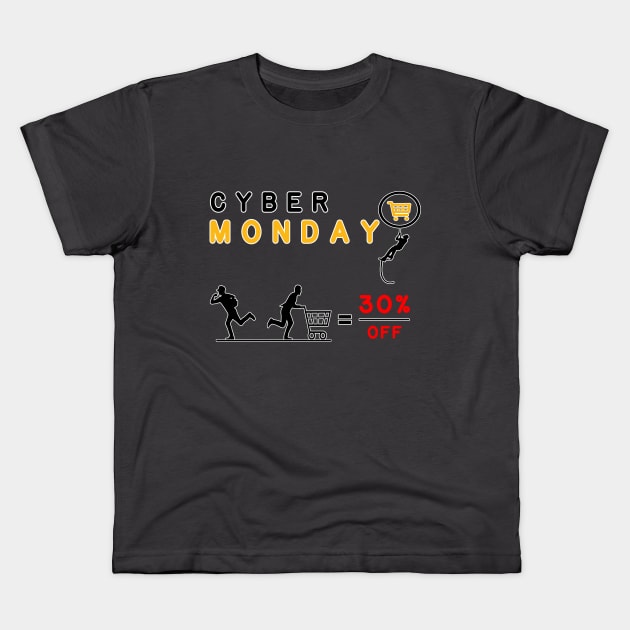 Cyber Monday T-Shirt Kids T-Shirt by Maan85Haitham